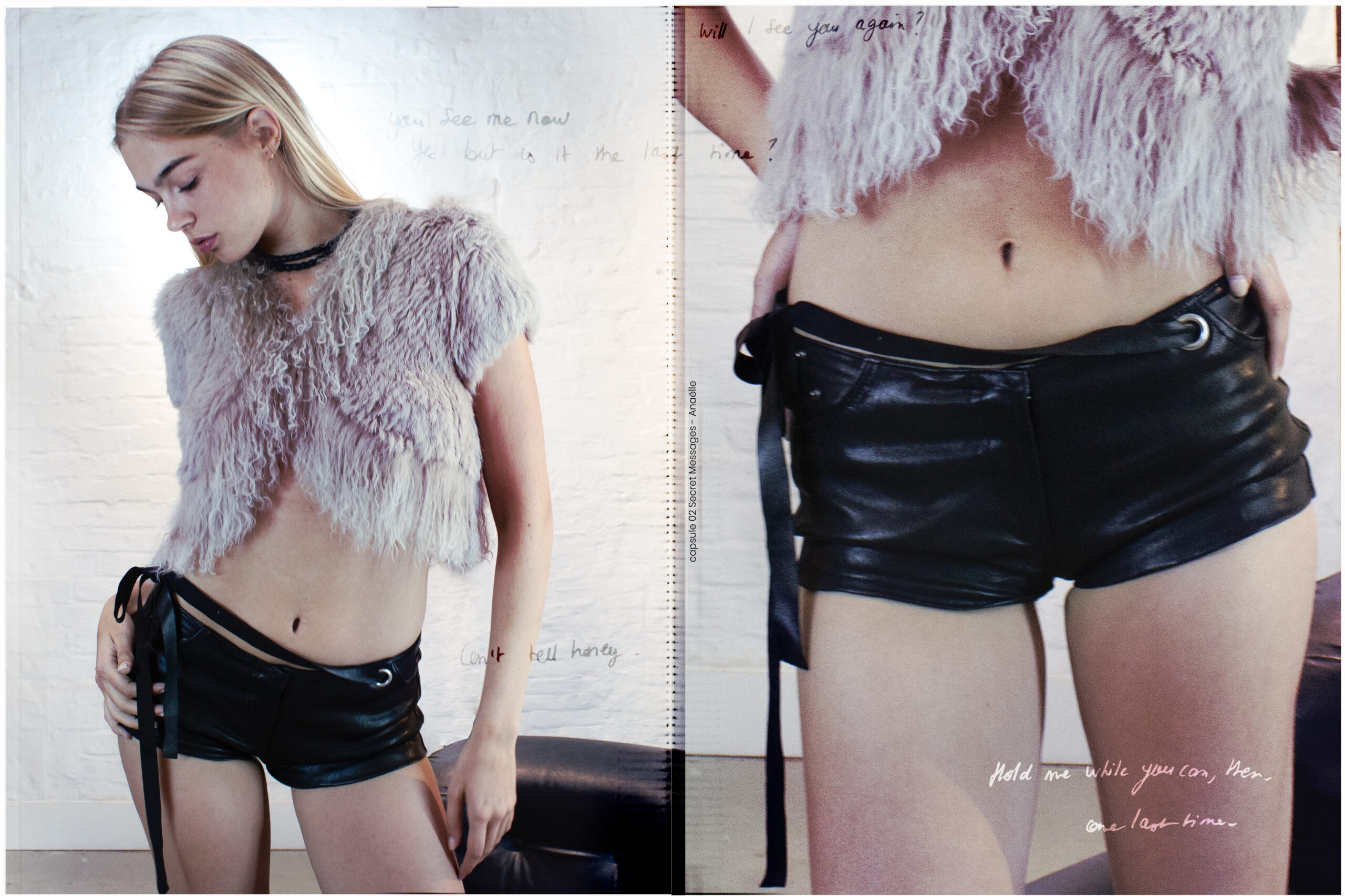 Leather Mini Short "Hold me while you can" – Image 4