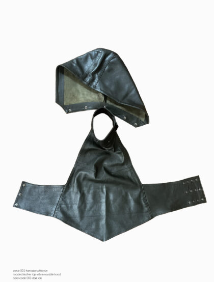 Hooded Leather Top