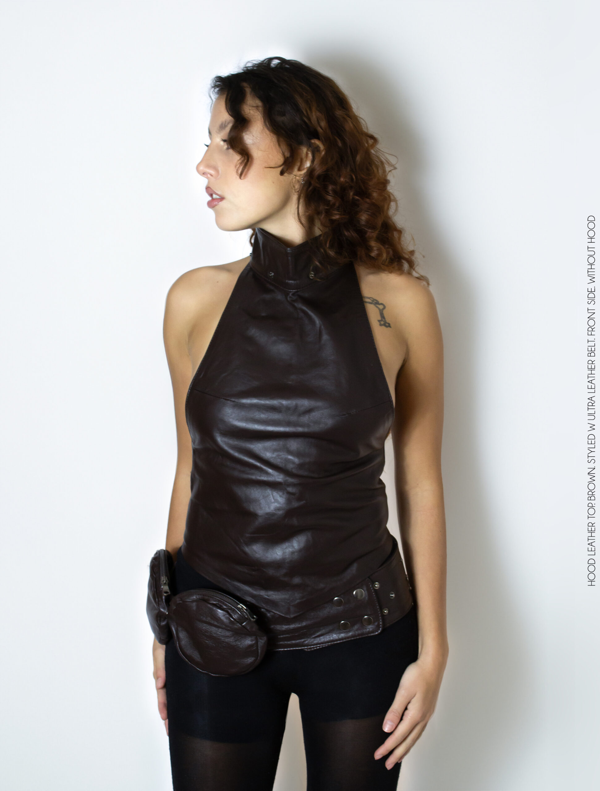Hooded Leather Top – Image 5