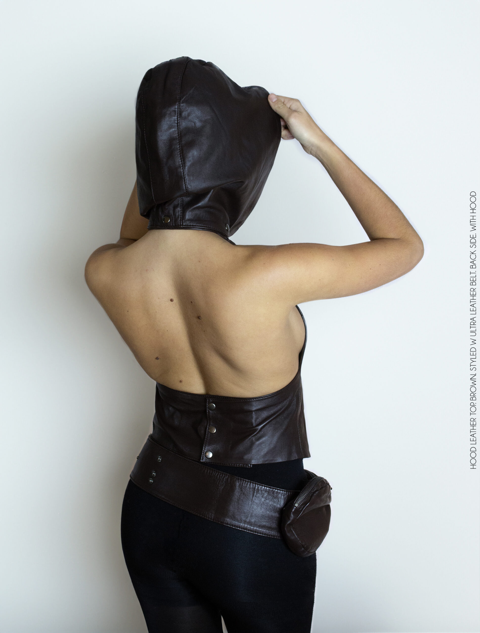 Hooded Leather Top – Image 2